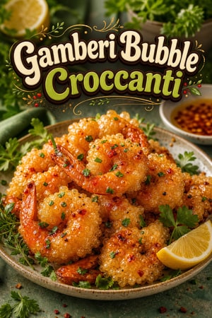 Gamberi Bubble Croccanti con Glassa al Miele Piccante