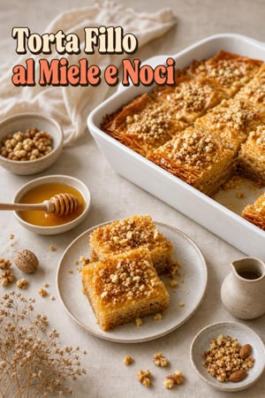 Torta Phyllo Croccante al Miele e Frutta Secca