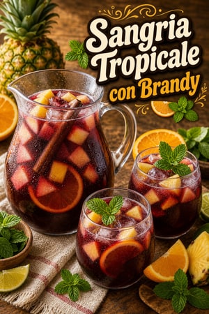 Sangria Latina ai Frutti Tropicali con Brandy - Ricetta Autentica
