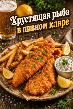 Хрустящая рыба в пивном кляре