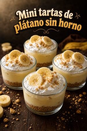 Tartas Mini de Plátano sin Horno