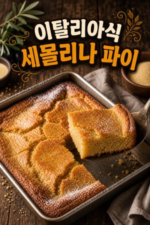이탈리아 세몰리나 시트파이 레시피 - 부드럽고 홈메이드 간편 디저트 추천