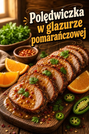 Polędwiczka wieprzowa w glazurze jalapeño i pomarańczy