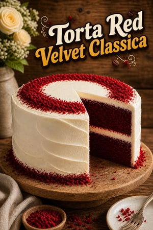 Torta Red Velvet Classica con Crema al Formaggio
