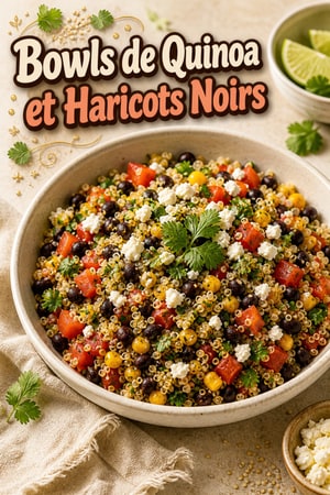 Power Bowls au Quinoa et Haricots Noirs pour l'École