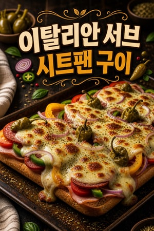 한 판으로 끝내는 이탈리안 서브 시트팬 구이 레시피