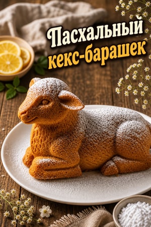 Традиционный немецкий торт «Остерламм» — кекс-барашек