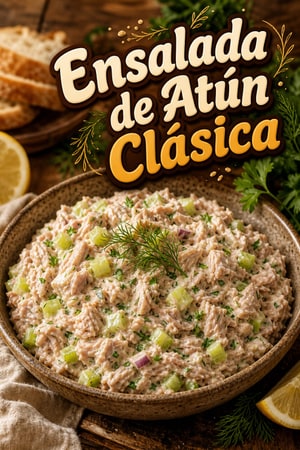 Receta de Ensalada de Atún Clásica con Apio y Hierbas