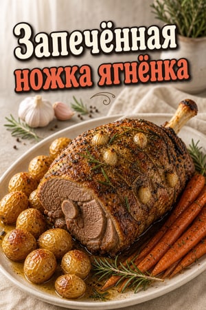 Пряный запечённый окорок ягнёнка для пасхального стола