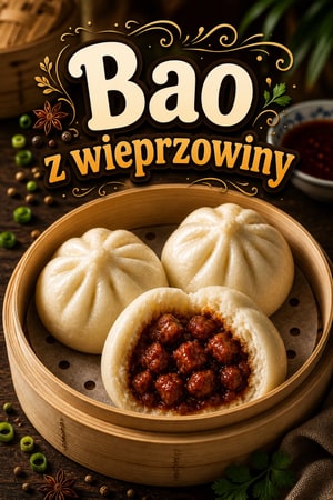 Puszyste chińskie bułeczki na parze z wieprzowiną (Char Siu Bao)