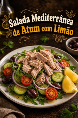 Salada Mediterrânea de Atum com Limão e Ervas Frescas