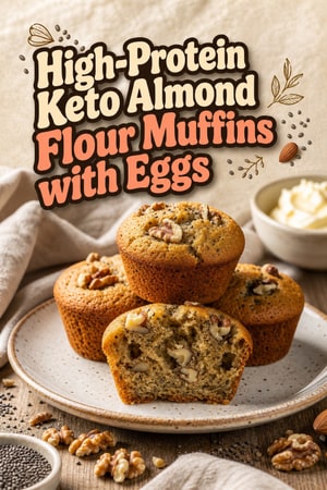 High-Protein Keto Almond Flour Muffins with Eggs & Chia
