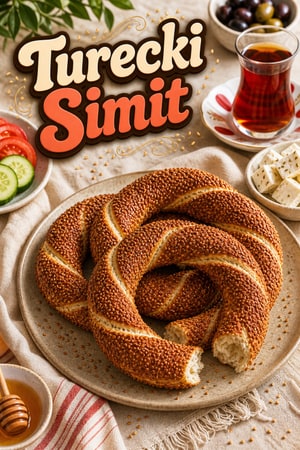 Autentyczny turecki simit - chrupiące obwarzanki z sezamem