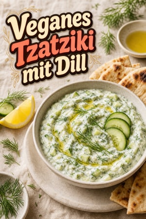 Cremiges Veganes Tzatziki mit frischem Dill