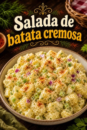 Salada de Batata Cremosa Clássica para Piquenique