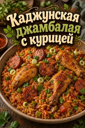 Аутентичная каджунская джамбалая с курицей и колбасой