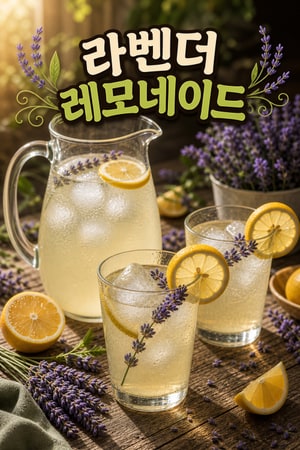 상큼한 라벤더 레모네이드 - 신선한 레몬으로 만드는 여름 음료