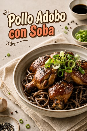 Pollo Adobo con Fideos Soba | Receta de Fusión Filipina