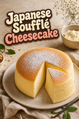 Light Japanese Soufflé Cheesecake (Cotton Cheesecake)