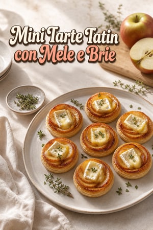 Bocconcini di Tarte Tatin con Brie e Mele