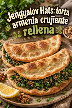 Jengyalov Hats: torta armenia crujiente rellena de hierbas