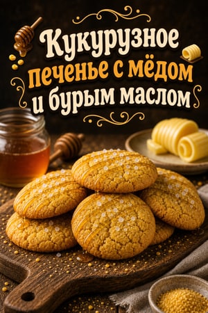 Медово-кукурузное безглютеновое печенье с коричневым маслом
