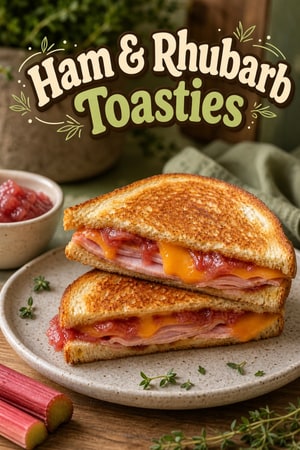 Ham and Rhubarb Jam Toasties