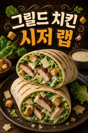 클래식 그릴드 치킨 시저 랩: 크리미한 드레싱의 완벽한 조화