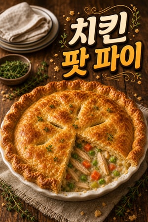 클래식 홈메이드 치킨 팟 파이: 겉바속촉 바삭한 크러스트 레시피