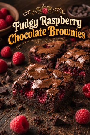 Fudgy Raspberry Chocolate Brownies Recipe
