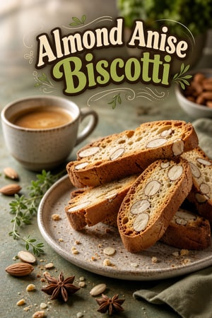 Classic Italian Almond Biscotti with Anise