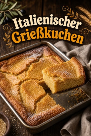 Einfacher italienischer Grieß-Blechkuchen