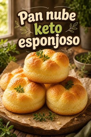 Pan nube keto esponjoso para sándwiches y tostadas