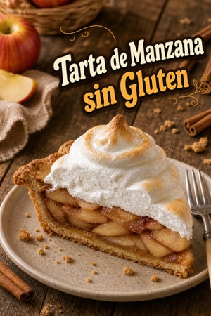 Tarta de Manzana sin Gluten con Crema Suflé