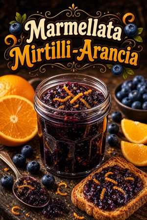 Marmellata di Mirtilli e Arancia con Scorze d'Agrume