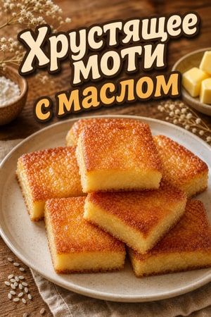 Хрустящее масляное моти с рисовой мукой