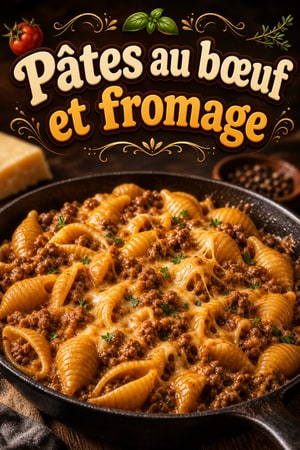 Pâtes au Bœuf et Fromage One-Pot : Recette Express