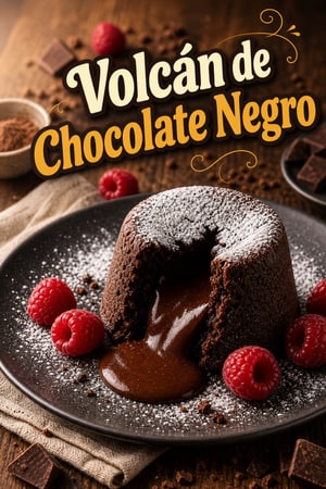 Volcán de Chocolate Negro: Receta de Coulant Individual