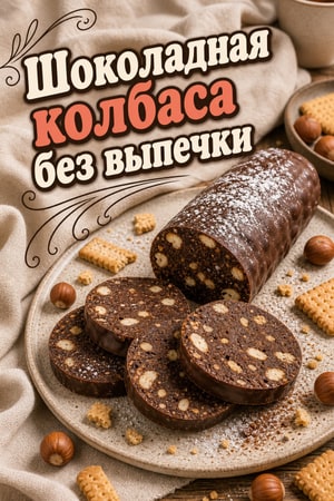 Шоколадная салями без выпечки
