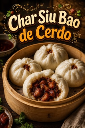 Auténticos Char Siu Bao: Panecillos al vapor rellenos de cerdo