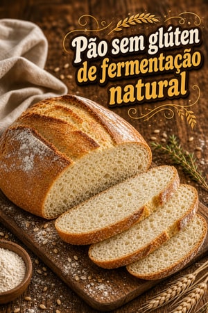 Pão de Fermentação Natural Sem Glúten com Starter Caseiro