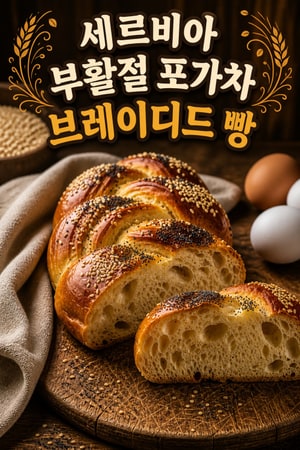 세르비아 전통 부활절 포가차(브레이디드 빵) — 요거트와 버터로 만든 촉촉하고 고소한 레시피