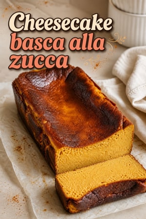 Cheesecake basca alla zucca