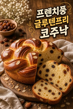 집에서 만드는 프렌치풍 글루텐프리 코주낙(루마니아 부활절 빵) — 레몬·럼·아몬드 향 가득