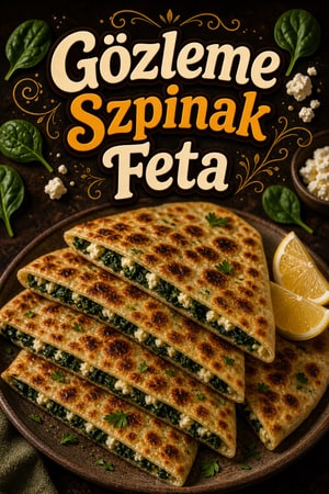 Tradycyjne Gözleme ze Szpinakiem i Fetą (Placki Tureckie)
