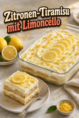 Erfrischendes Zitronen-Tiramisu mit Limoncello und Mascarpone