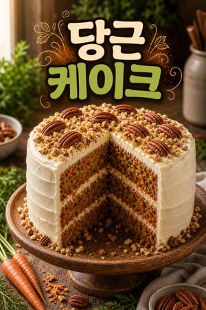 [인생 레시피] 진한 풍미의 시나몬 당근 케이크와 크림치즈 프로스팅