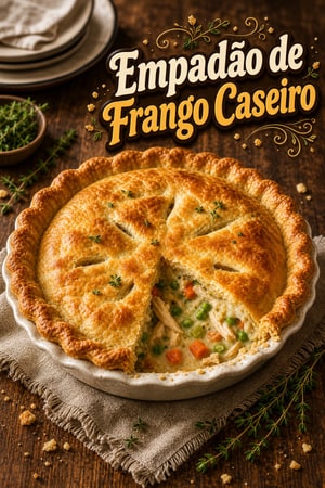 Empadão de Frango Caseiro Clássico com Massa Crocante