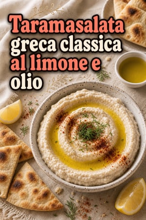 Taramasalata greca classica al limone e olio d'oliva