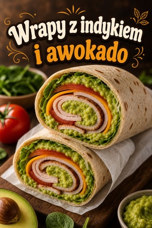 Pełnowartościowe wrapy z indykiem i awokado na lunch szkolny